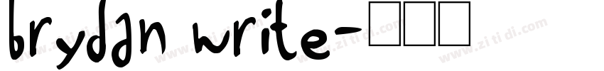 brydan write字体转换